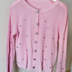 Pink Jewel Cardigan (S)